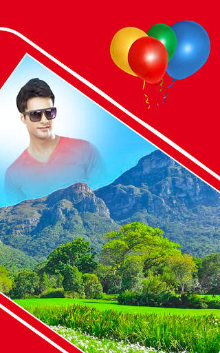 Green hill photo frame editor screenshot 2