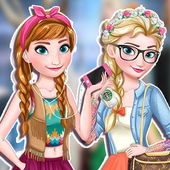 Modern Dress up Sisters Princess ❤ icon