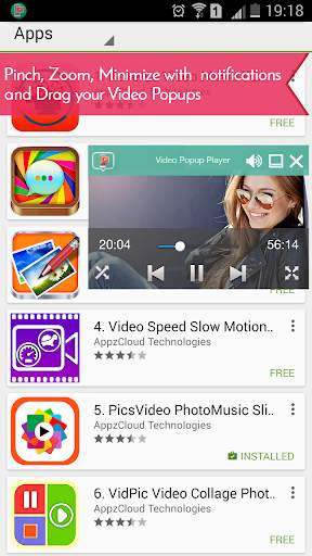Video Popup Player Floating with Background Music screenshot 1