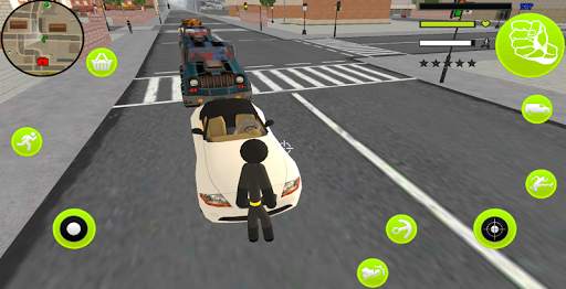 Neon Stickman Rope Hero Spider Gangstar Crime screenshot 2