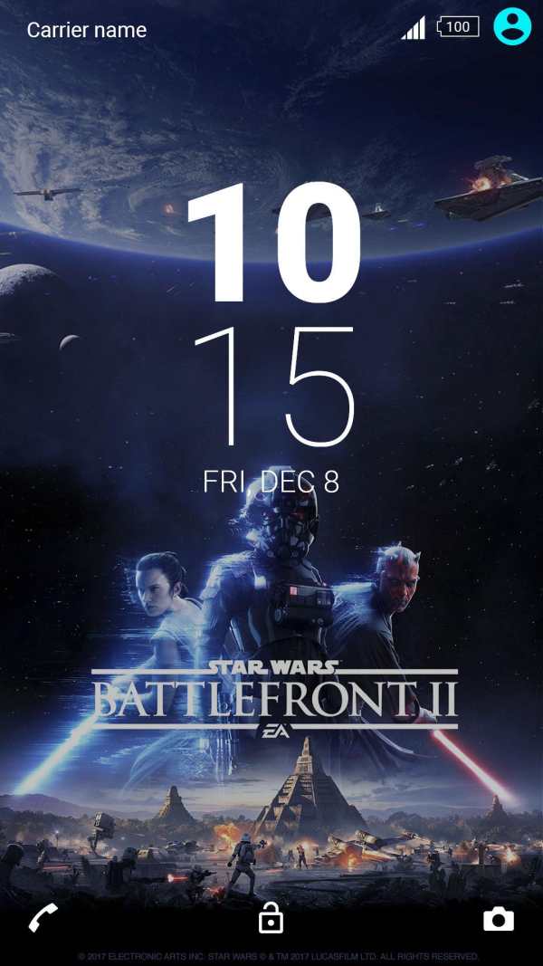 XPERIA™ STAR WARS Battlefront II Theme screenshot 1