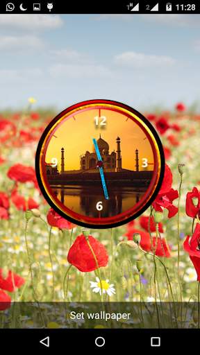 Tajmahal Clock Live Wallpaper screenshot 4