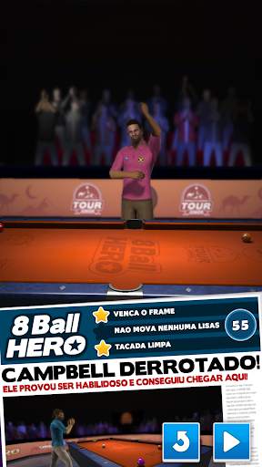 8 Ball Hero – Quebra-cabeça Sinuca Bilhar screenshot 1