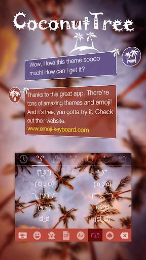 Coconuts Sky KK Emoji Keyboard screenshot 7