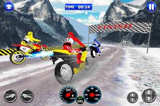 Snow Mountain Bike Racing- Heavy Motocross Driving screenshot 5