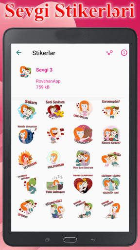 Sevgi Stikerleri - WhatsApp və Telegram Çıkartma screenshot 6