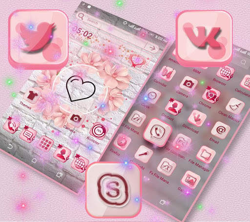 Heart Love Launcher Theme screenshot 1