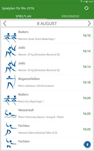 Spielplan für Rio 2016 screenshot 10