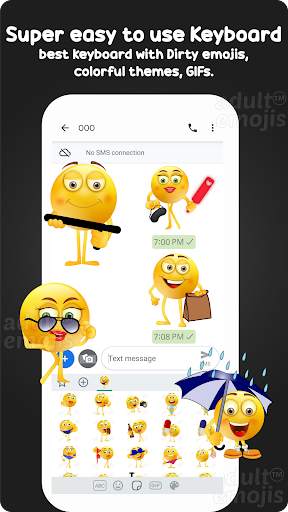 Dirty Emoji Sticker Keyboard स्क्रीनशॉट 4