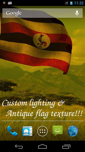 Uganda Flag Live Wallpaper screenshot 4