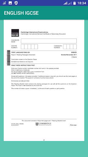 IGCSE ENGLISH PAST PAPERS MARKING SCHEME screenshot 3
