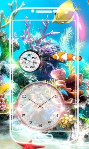 Aquarium Clock live wallpaper screenshot 6