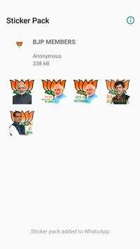 Bjp - WAStickersApps for Whatsapp screenshot 1