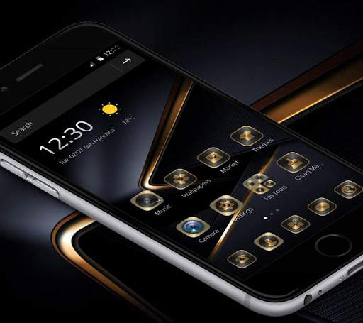 Golden Black Theme for P10 screenshot 4