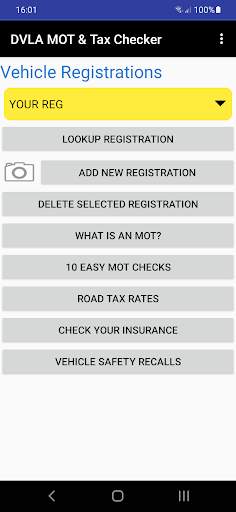 MOT History ROAD TAX Car Check screenshot 1