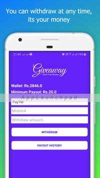 GiveAway - Earn money स्क्रीनशॉट 4