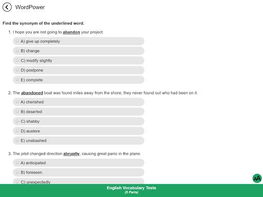 English Vocabulary Tests скриншот 4