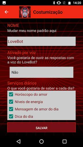 LoveBot Vida Amorosa Horóscopo screenshot 8
