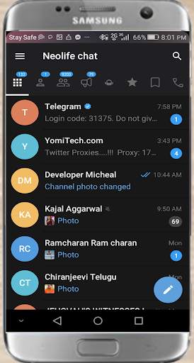 Neolife messenger-messenger lite for telegram screenshot 5
