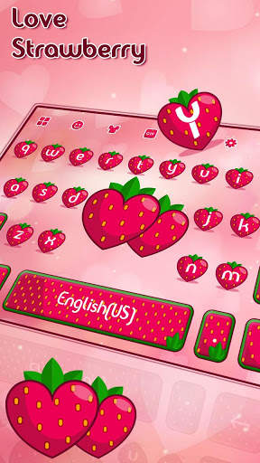 Love Strawberry Keyboard - Fruit Keyboard screenshot 2