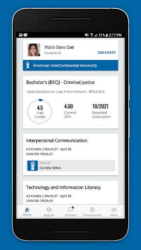 AIU Student Mobile скриншот 1