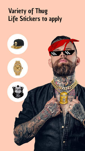 Thug Life Gangster Photo Editor 2 تصوير الشاشة