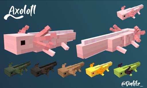 Axolotls Mod for Minecraft PE screenshot 1