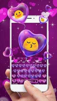 Romantic Heart Bubble Balloon Keyboard скриншот 2