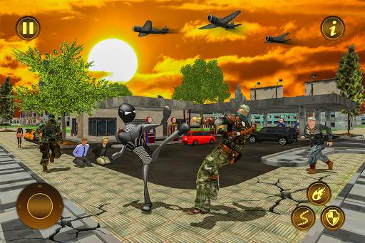 Panther Stickman Rope Hero City Crime Survival स्क्रीनशॉट 10