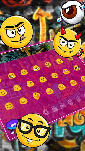 Wall Street Graffiti Keyboard Theme screenshot 3
