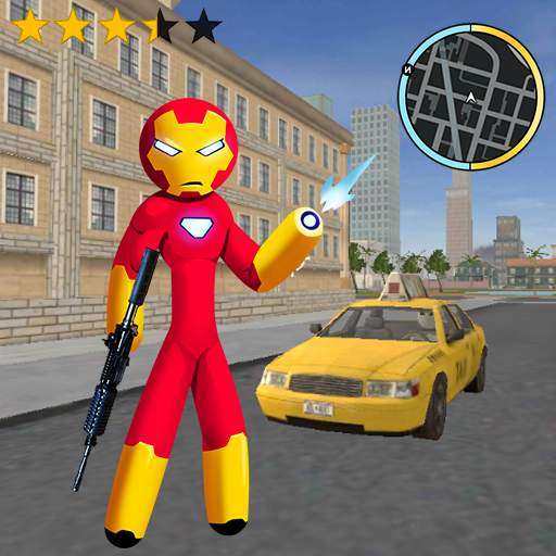 IRON Stickman Rope Hero Fighting Miami Gangstar 1.0