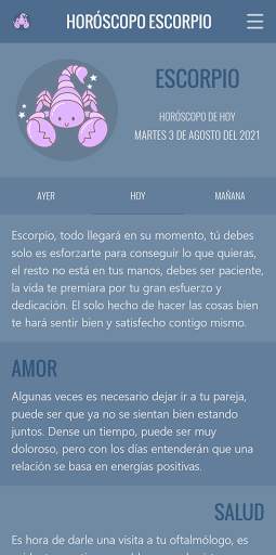Horóscopo Escorpio screenshot 3