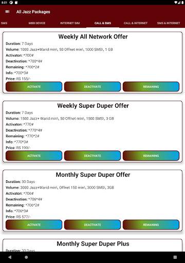 Jazz Warid Packages 2021 | Jazz Warid Packages New screenshot 15