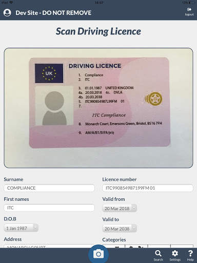 Apex Driving Licence Scanner screenshot 2