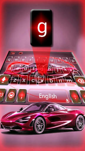Racing Red Car Keyboard Theme screenshot 3