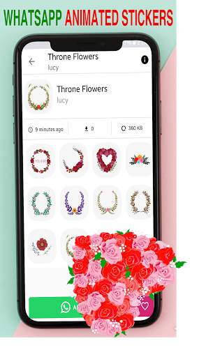 🌹Animated Flowers Stickerz for WhatsApp 🌺(GIF) screenshot 6