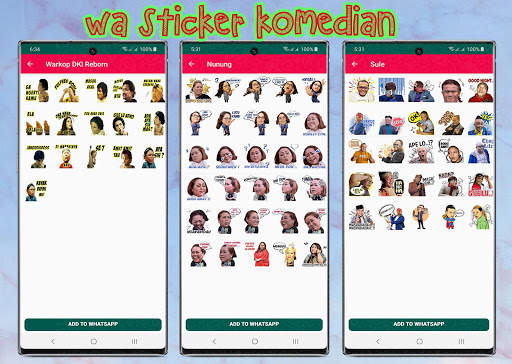 WAStickerApp Komedian Pelawak Cute WA Sticker screenshot 5