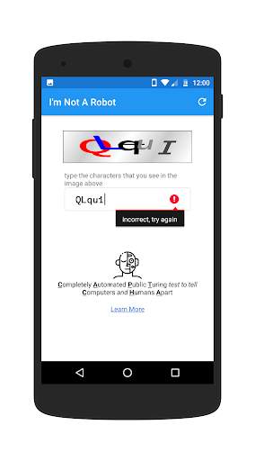 I'm Not A Robot - Practice Captcha Input 3 تصوير الشاشة