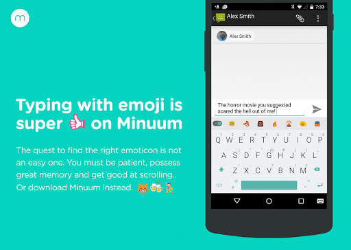 Minuum Keyboard   Smart Emoji स्क्रीनशॉट 3