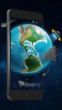 3D Earth Asteroid in Space Live Theme screenshot 1
