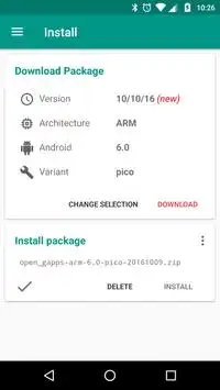 Open GApps screenshot 1