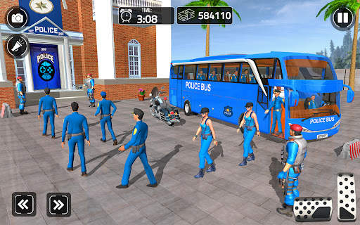 US Police Bus Simulator Game screenshot 6
