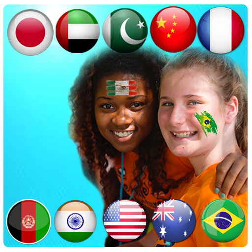 flag on face - photo editor 2018 icon