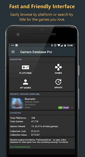 Gamers Database Pro screenshot 1