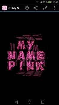 3D My Name Pink Live Wallpaper screenshot 3