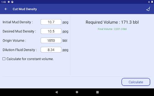 Drilling Fluid App 16 تصوير الشاشة