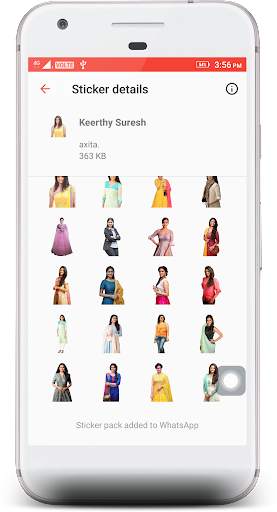 Keerthy Suresh Stickers 4 WhatsApp screenshot 2