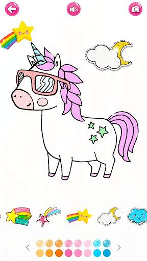 Surprise Dolls Unicorn Glitter Coloring Pages screenshot 8