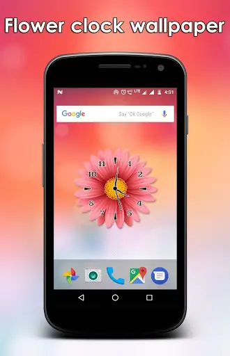Flower clock live wallpaper screenshot 8