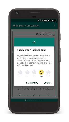 Urdu Font Comparator: Compare and Choose Best Font screenshot 3